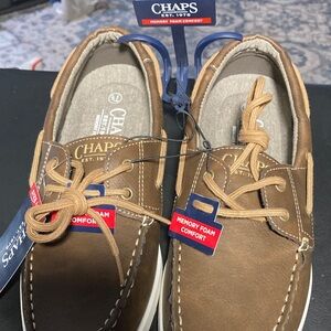 Chaps Men's Tan Boat Shoes with Memory Foam